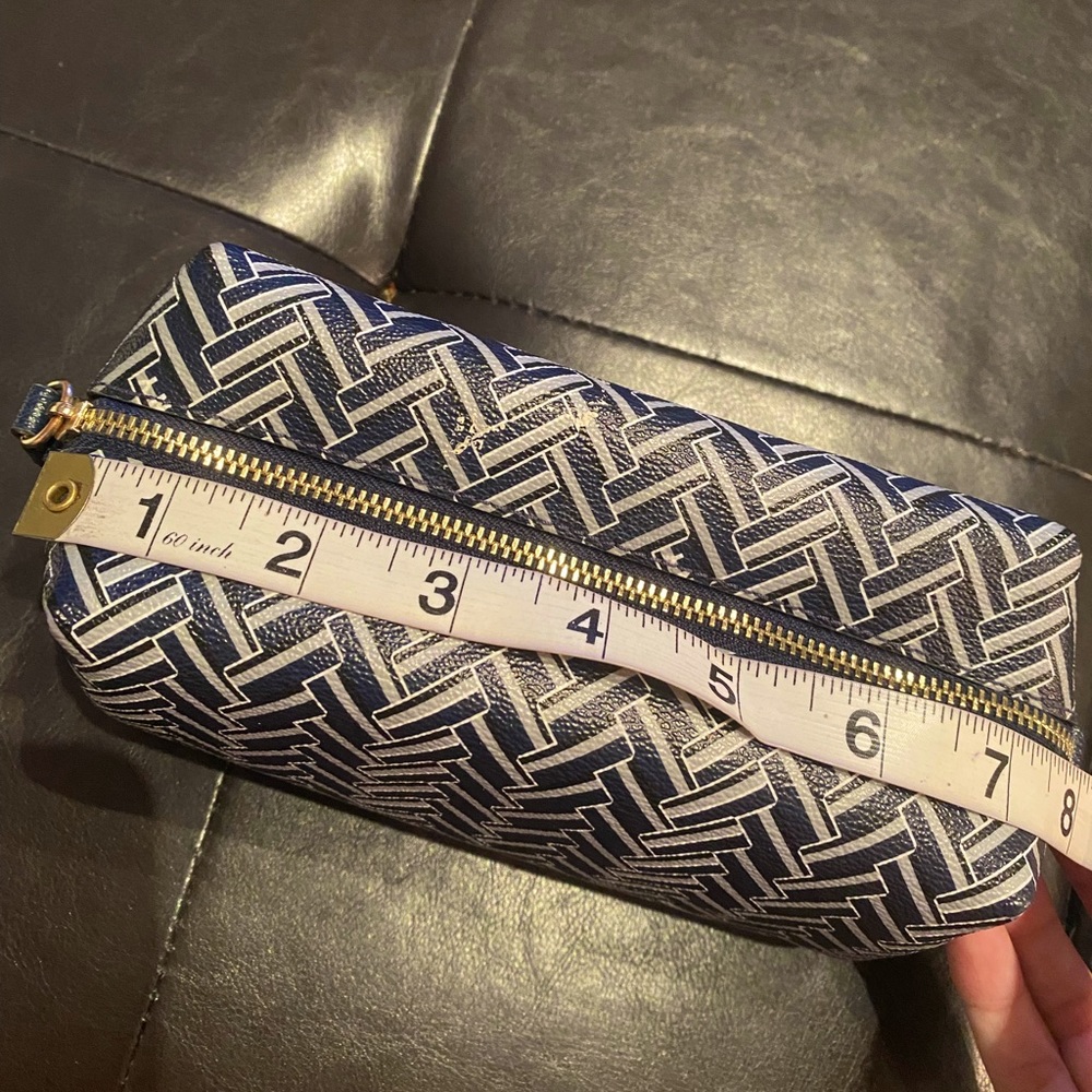 Small faux leather cosmetic pouch
